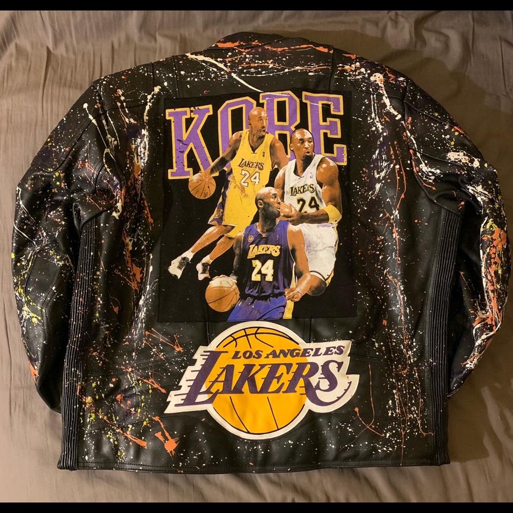 Kobe Bryant Custom Leather Biker Jacket